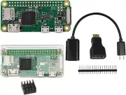 Complete Starter 6 in 1 Kit Raspberry Pi Zero W &Transparent Case&Mini HDMI Card