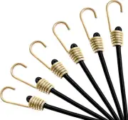 Dajia Heavy Duty Black Bungee Cords with Hooks 3/8x 36 10mm Industrial Bungee