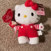 Hello Kitty Plush Stuffed Animal Doll Red Be Mine Valentine Side Stepper New