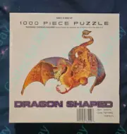 1000 Piece Fire Breathing Dragon Shaped Puzzle Made in the USA *New & Sealed*