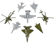 Perfeclan 8X 1/144 Scale Aircraft Model Small Aircraft Model Set Helicopter Collection Building Assembled Souvenir, Style B