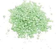 RELAND SUN 20g 2/3/4/5/6/8/10mm Flat Back Half Round Pearls Gems bakeware mold (light green)
