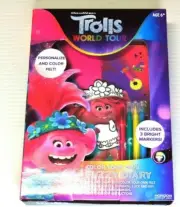 TROLLS WORLD TOUR COLOR YOUR OWN FUZZY DIARY - FREE SHIPPING