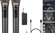 Wireless Microphones, Metal Dynamic Microphone System with Rechargeable