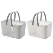 Bath Basket with Handle Portable Storage Showering Soap Lotion Box