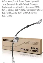 A-Premium Front Driver Brake Hydraulic Hose Compatible with Select Chrysler, Dod