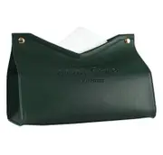Luxury PU Leather Tissue Case Box Letter Pattern Foldable Napkin Holder For Car Home Kitchen Paper Container Storage Box