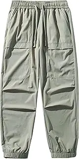 [Generic] Mens Loose Fit Joggers Travel Pants Casual Cargo Elastic Waist Sweatpants Quick Twill Large Pockets Tactical Pant