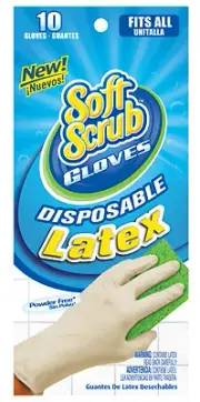 Disposable Latex Gloves, Powder Free, One Size, 10-Ct. -11310-26