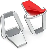 1Pair Mini Notebook Stand Portable Tablet Cooling Bracket Desktop Invisible Heightening Computer Stand (Silver)