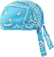 [ikasus] Doo Rag Skull Caps for Men Unisex Muslim Turban Large Helmet Liner Motorcycle