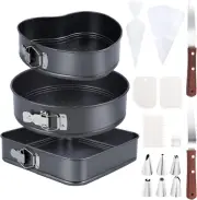 115 PCS Heart Shaped Cake Pans Springform Pans Set Cheesecake Pan with Removable
