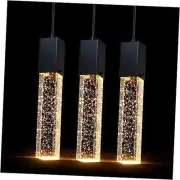 Mini Integrated Hanging Crystal Kitchen Island Modern Concise 3 Pack Black