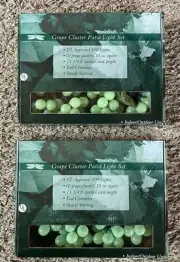 2 Boxes Grape Cluster Patio Lights- Each Box Has 10 Clusters / 100 Lights - NIB