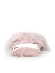 Pink Faux Fur Buckled Cap