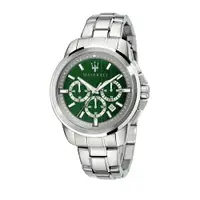 在飛比找樂天市場購物網優惠-送禮首選★MASERATI 瑪莎拉蒂 經典綠色三眼計時腕錶4