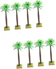 2sets Artificial Miniature Palm Tree Pot DIY Micro Garden Plastic Palm Landscape Decor 12pcs*2