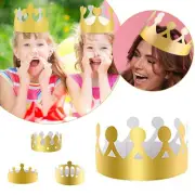 Gleaming Gold Paper Crowns for Festive Occasions 20Pcs 4 Different Designs