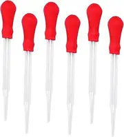 Anneome 10pcs Silicone Pipette Droppers for Experiments 9cm Easy to Use Portable Glass Eye Dropper Set