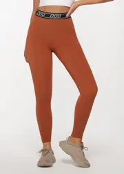 [Lorna Jane] Faster Ankle Biter Leggings in Brown, Polyester/Elastane, Size - Small S Autumn