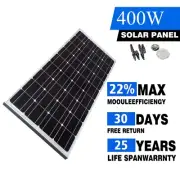 12V 400W Solar Panel Mono Home Fixed Caravan Camping Power Battery Charging AU