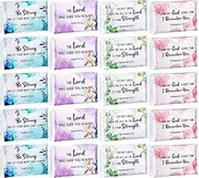 Tinlade 24 Packs Facial Tissues 3 Ply Travel Tissue Packs Individual Purse Pocket Wallet Size for Travel Wedding Party Favors, 10 Sheets Each, 4 Designs (Inspirational Scripture)