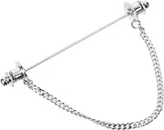 [ANDRESLAD] Collar Pin Chain for Men Brooch Pin Decorative Key Tag Fashion Accessory