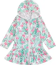 [Beautooly] Girls Swim Cover Up Toddler Summer Swimsuit Coverup Kids Hooded Beach Towels Bathing Suit Wrap