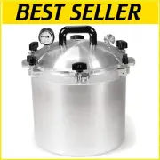 Safe & Efficient 21.5qt Canning Pressure Cooker - for Gas & Electric Stoves