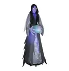 10.5' Halloween Yard Inflatable Mystical Ghoul Fortune Teller Witch Light-Up NEW