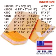 600 - #0000 5" X 5" Kraft Paper Padded Bubble Envelopes Mailers Shipping Case