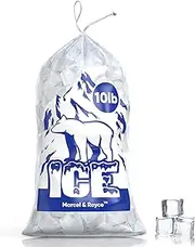 Plastic Ice Bags With Drawstring - 10 LB 100 Pack | Clear Cube Bags for Storing Ice | Heavy Duty Bags for Ice Machine | Reusable BPA FREE
