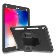 For iPad mini 4 360 Degree Rotation PC+TPU Protective Cover with stand & Hand Strap
