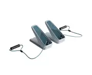 1 Pair Mini Stepper Weight Loss Anti-slip Wide Pedal Mute with Resistance Bands Leg Slimming Portable Women Body Workout Fitness Elliptical Machine - Blue