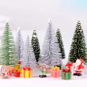 15pcs/bag Artificial Mini Christmas Tree Snow Small Pine Trees Home Xmas Party