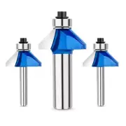 Trimming Router Bit Set 45° Chamfer Router Bit with Top Bearing Bevel