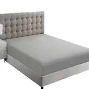 Egyptian Cotton Deep Fitted Sheet S/KS/D/Q/K/SK Size Bed Grey