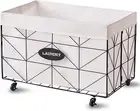 Collapsible Laundry Hamper with Wheels,Capacity and Removable Liner, Sturdy Meta
