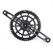 Bicycle Crankset, 170mm Road Bike Crank Arm Set GXP Hollow Integrated 50-34T 52-36T 52-42T 53-39T Double Chainring Crankset Fit for Mountain Road Bike