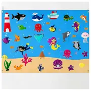Large Flannel Felt Storyboard Set for Toddlers - Early Learning Toys Sea World