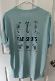 New Travis Mathew Shot Glass Shirt Teal Mens Medium Golf