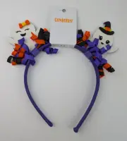 Gymboree Girl's Purple Ghost Head Band Halloween Ribbon Curls New NIP