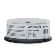 Verbatim 25PK Blu Ray Discs 50GB High Grade Non Rewritable 8X Storage Media