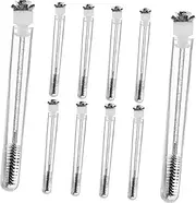 TOGEVAL Elegant Pattern Lash Curling Brush 10pcs Eyelash Brush Set Mascara Wands Eyebrow Lash Applicator Makeup Artist Spoolies