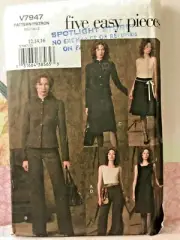 Vogue V7947 Sewing Pattern Size 12-14-16 Jacket Skirt Top Dress Pants New & FF