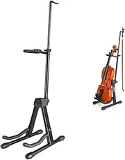 Eastar EST-006 Violin Stand Viola Stand with Bows Hook Holder Portable Adjustable