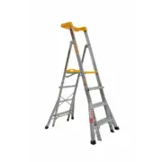 Gorilla Compact Aluminium Adjustable Platform Ladder 1.15m - 1.75m 150kg