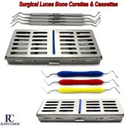 Lucas Bone Curettes Periodontal Extraction Cassette Rack Tray Box Surgical Tools