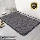 Memory Foam Bath Mat Comfortable Cobblestone Bathroom Rug Non-Slip floor Rug