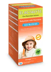 Elactalyte Ice blocks Orange 16 Flavour 16 Pack